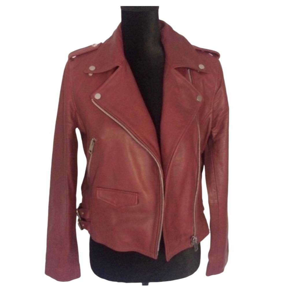 WALTER BAKER Leather Moto Jacket